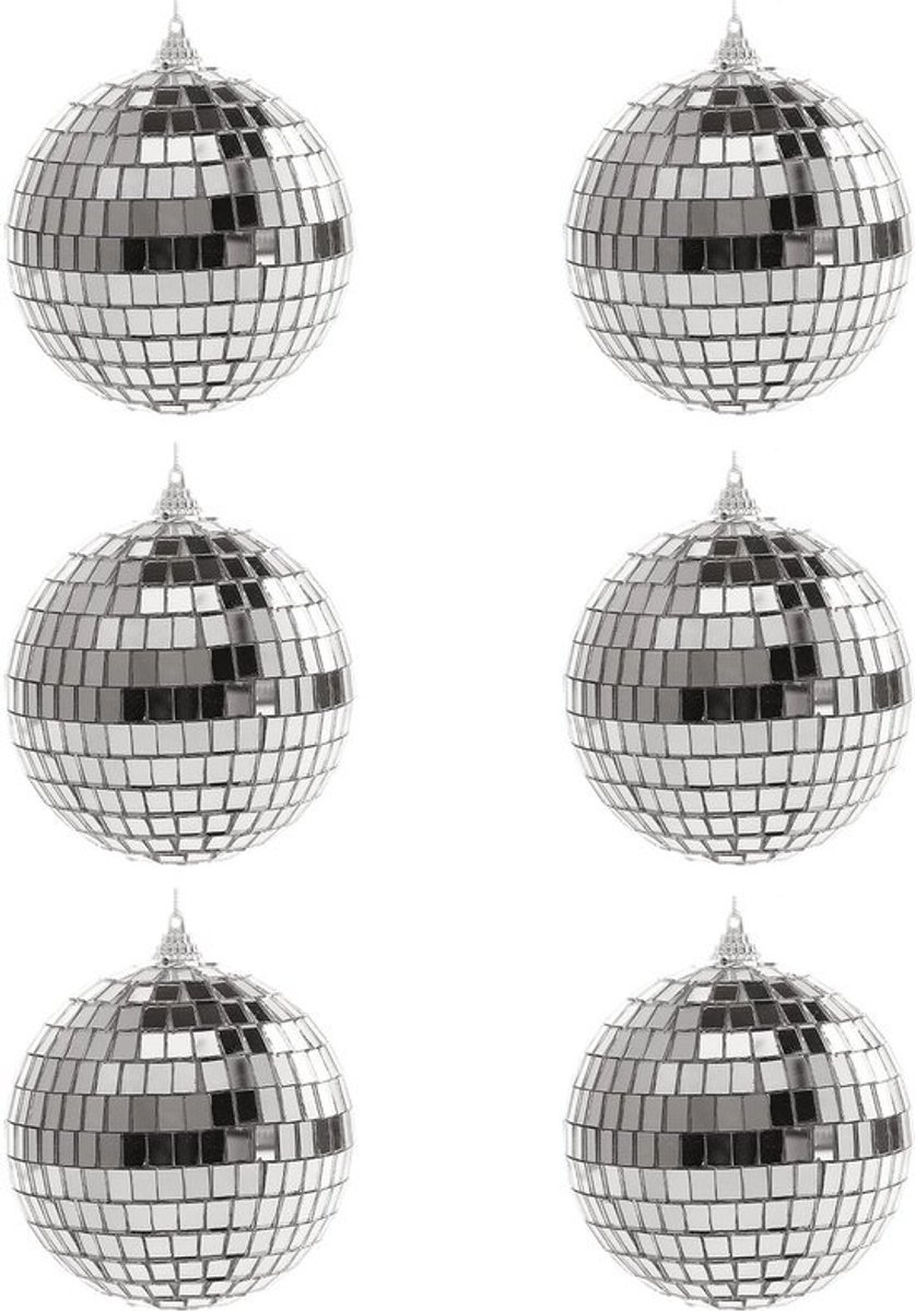 Solidchoice - Set van 6 Discobollen voor Vrolijke Feestdecoratie