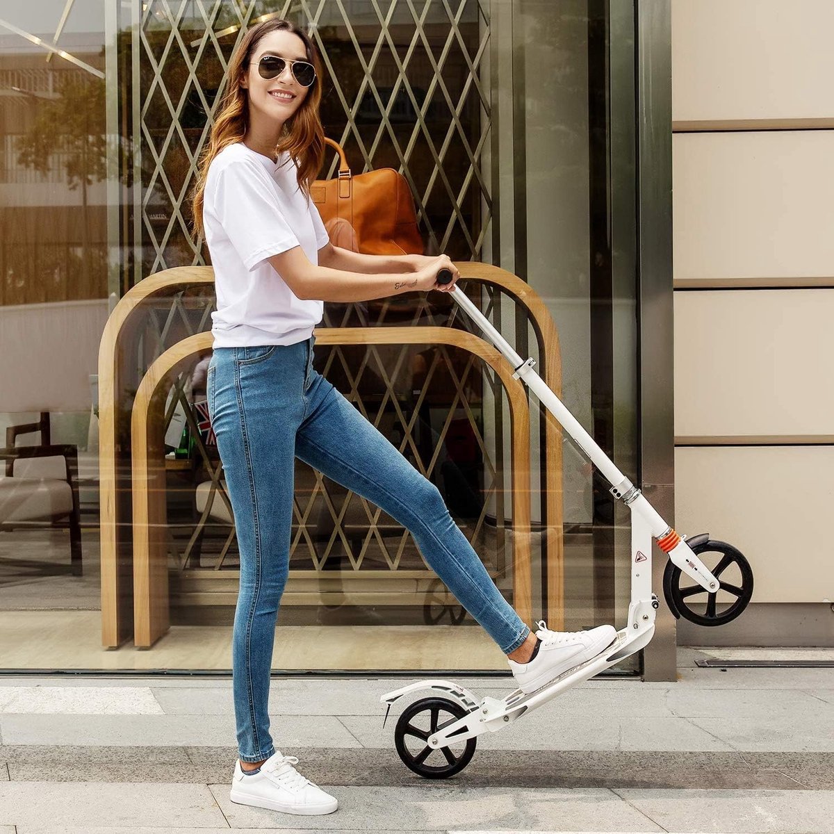 Scooter voor volwassenen, step, kinderen, inklapbaar, met groot wiel en 3 in hoogte verstelbaar