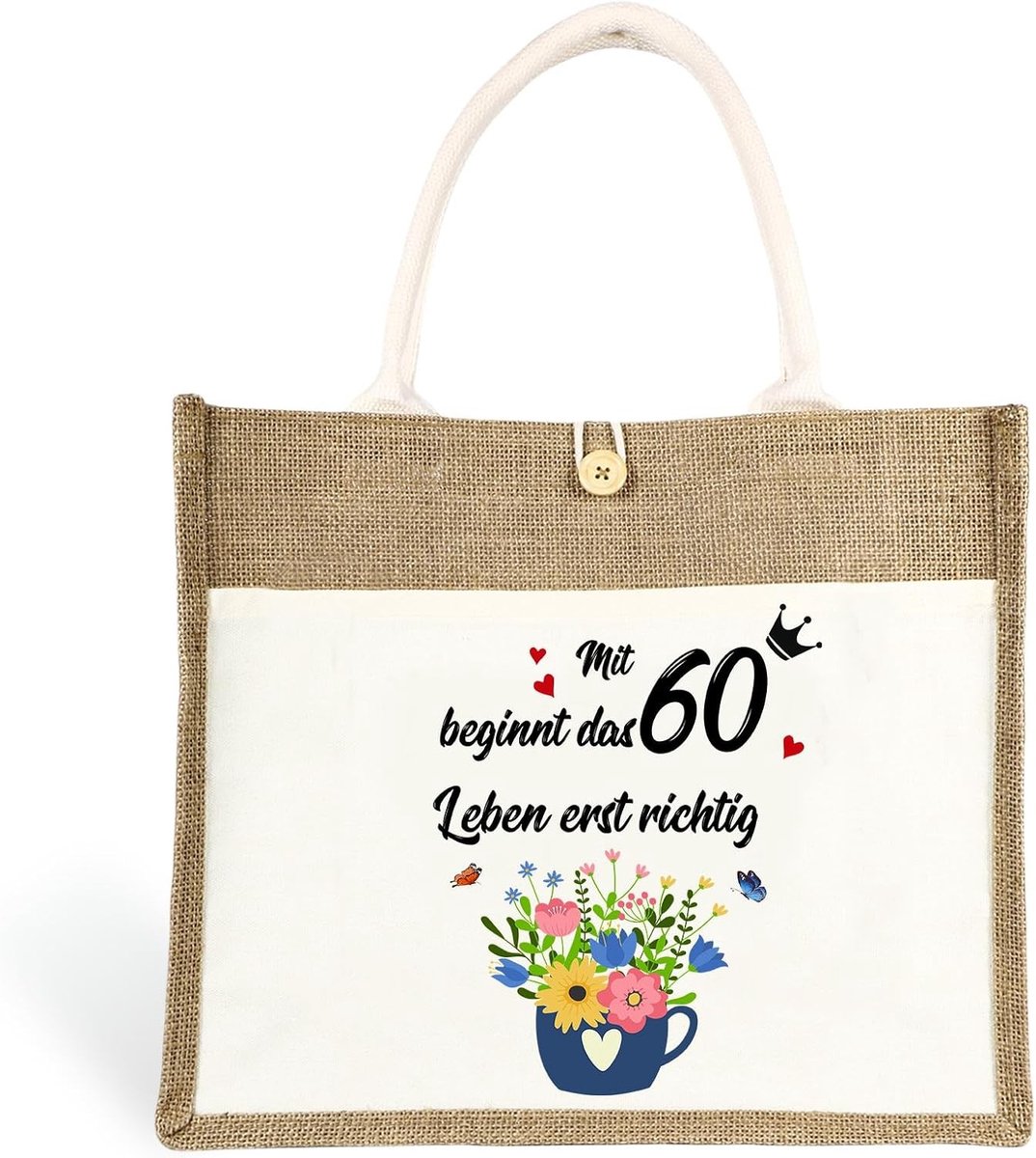 Jute Tas voor Schilderen, Gepersonaliseerde Stoffen Tas, Vouwbare Winkel- en Reistas voor Kamperen en Reizen