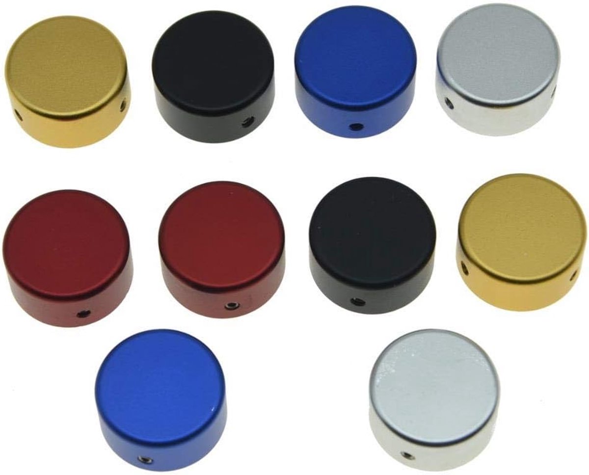Metalen Gitaar Effect Pedaal Voetschakelaar Toppers Effect Voet Nail Caps Aluminium Pedaal Bescherming Cap met Multi Kleuren 10-Pack