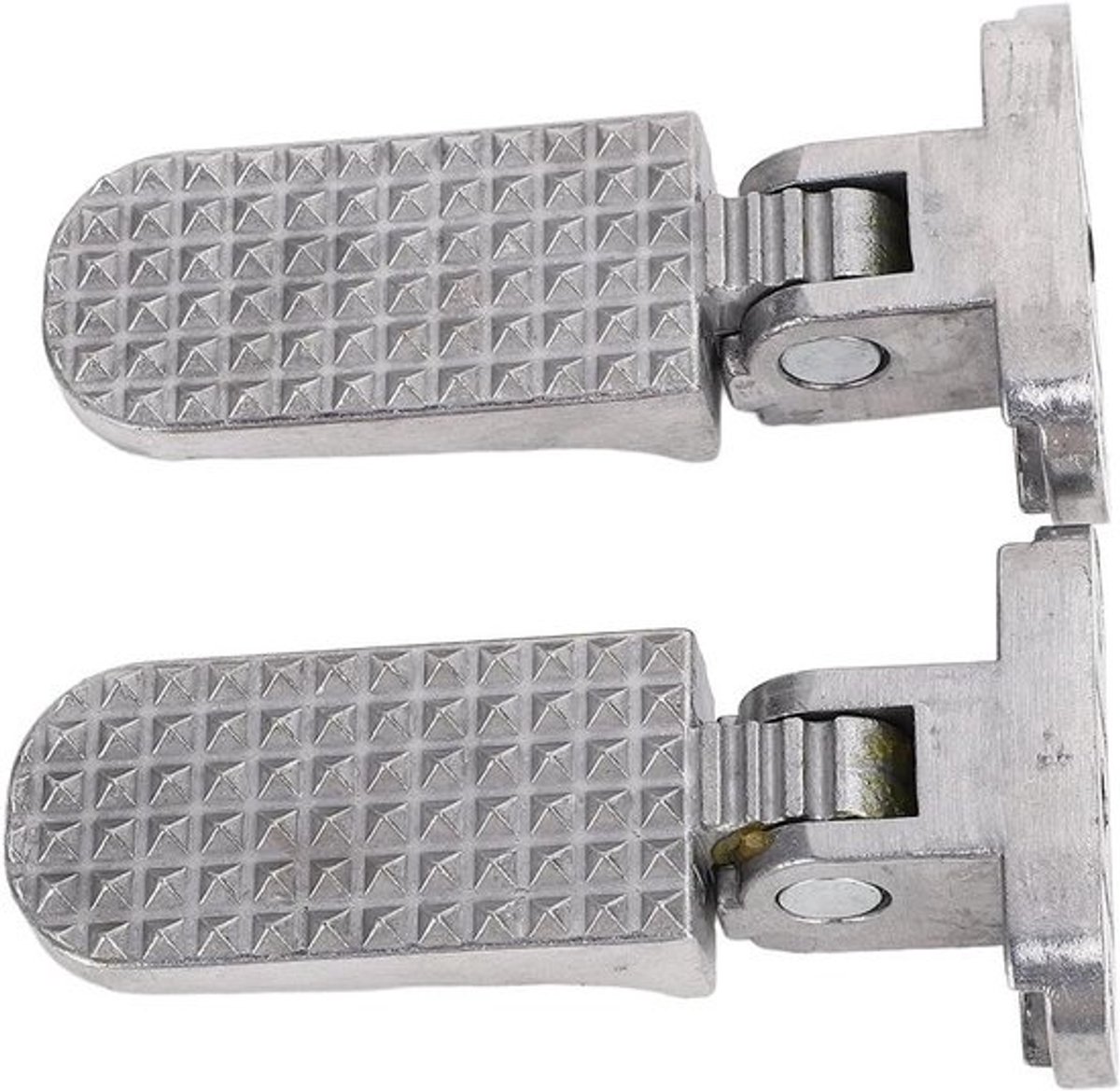 Opvouwbare Voetsteunen - Fiets Pedalen Vouwpedaal - Passagiers Comfort - Antislip Grip - 76 x 37 mm - Zilver