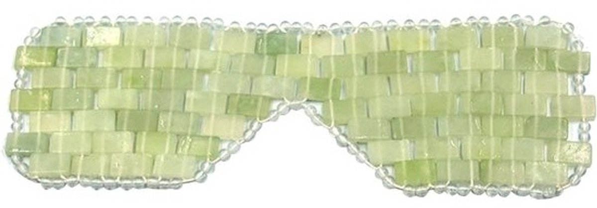 Oogmasker Jade - Gezichtsmasker Verkoelend - Ontspanning Thuis - Natuurlijk Kalmerend - 26x9 cm - Groen