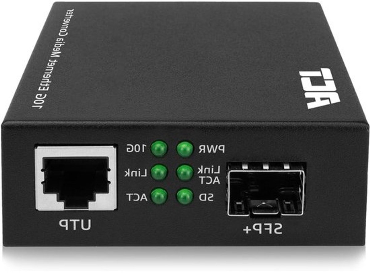 Ethernet Media Converter - Glasvezel Converter Fiber - Netwerk Uitbreiden - 10G SFP+ Poort - 1 poort - zwart