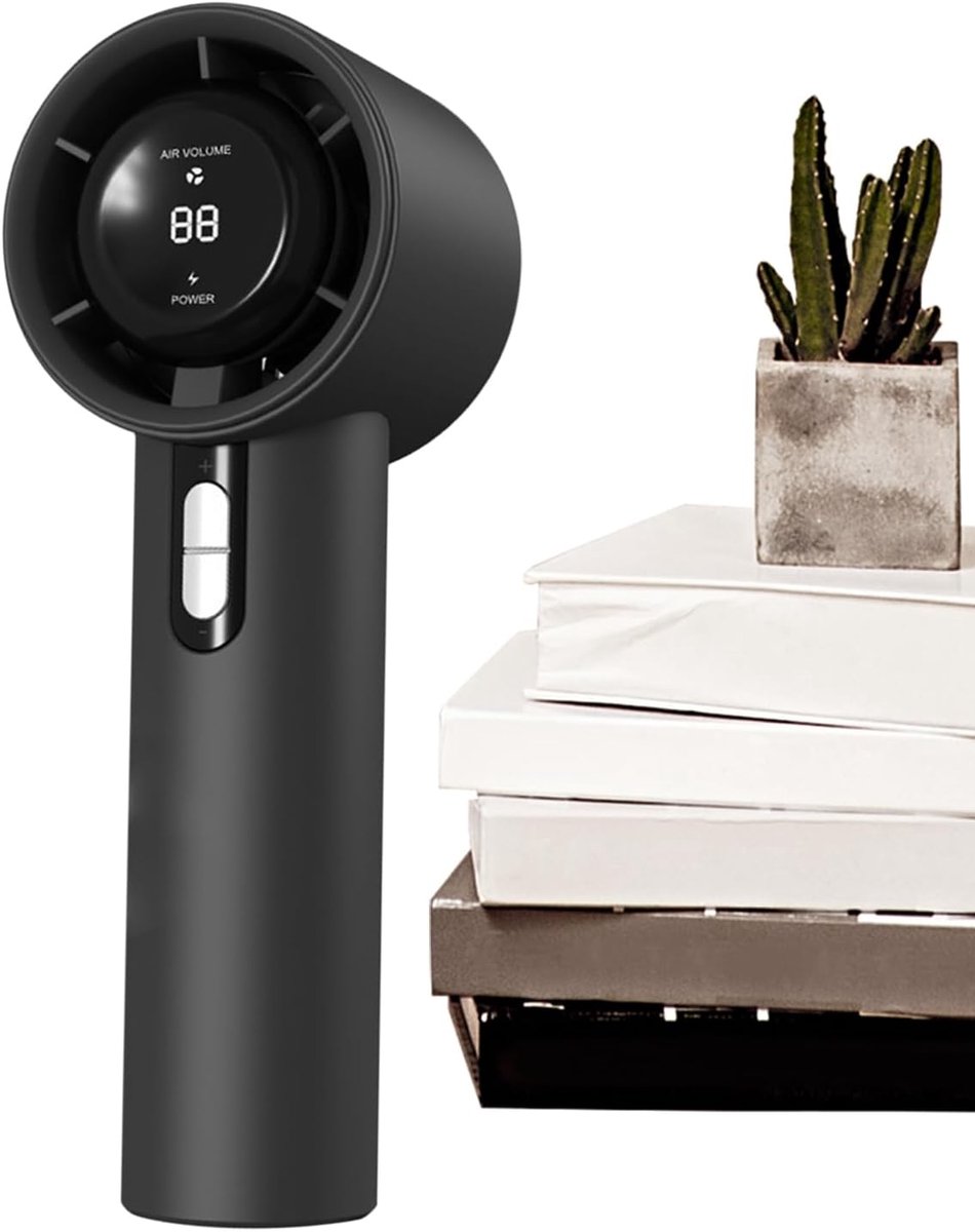ventilator handheld, Personal Fan Handheld,Oplaadbare draagbare kleine ventilator | Rustig koelapparaat, 100 snelheden verstelbare, USB -desktopblazer met digitaal display voor buitenlucht
