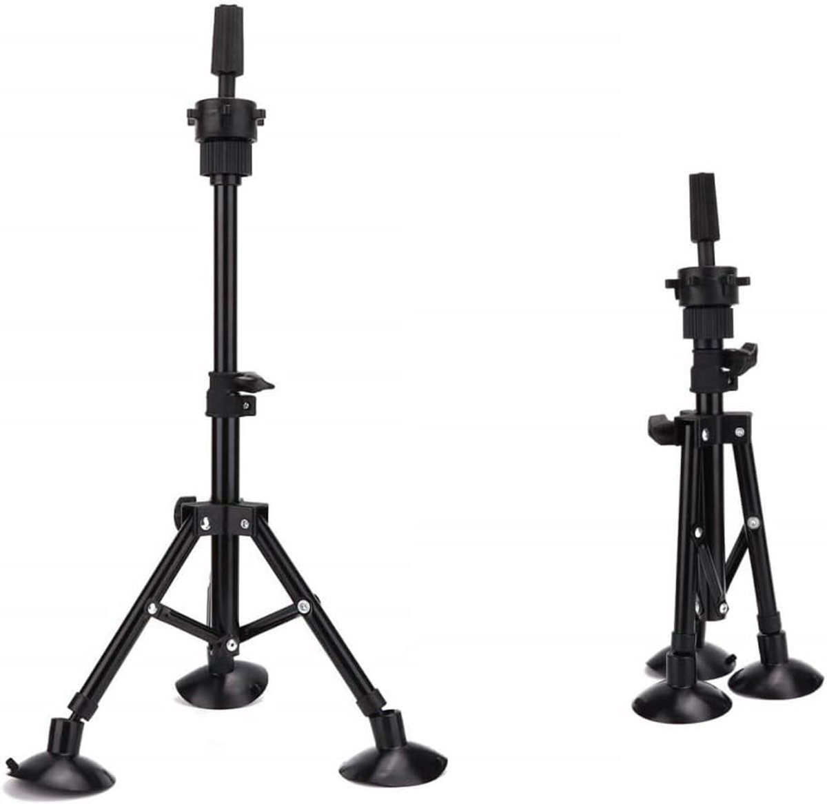 IN HOOGTE VERSTELBAAR STEVIGE ONDERSTEUNING VOOR KAPERSBEHOEFTEN HAARSTYLING TRAINING ZWART WIT 68CM (Zwart)