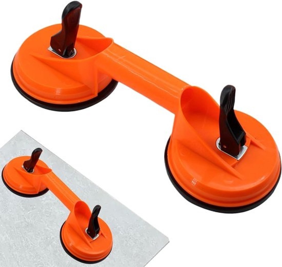Glazen zuignappen - Vacuüm lifter - Materiaal verplaatsen - Heavy-Duty ABS ontwerp - 32 x 13 x 13 cm - Zwart