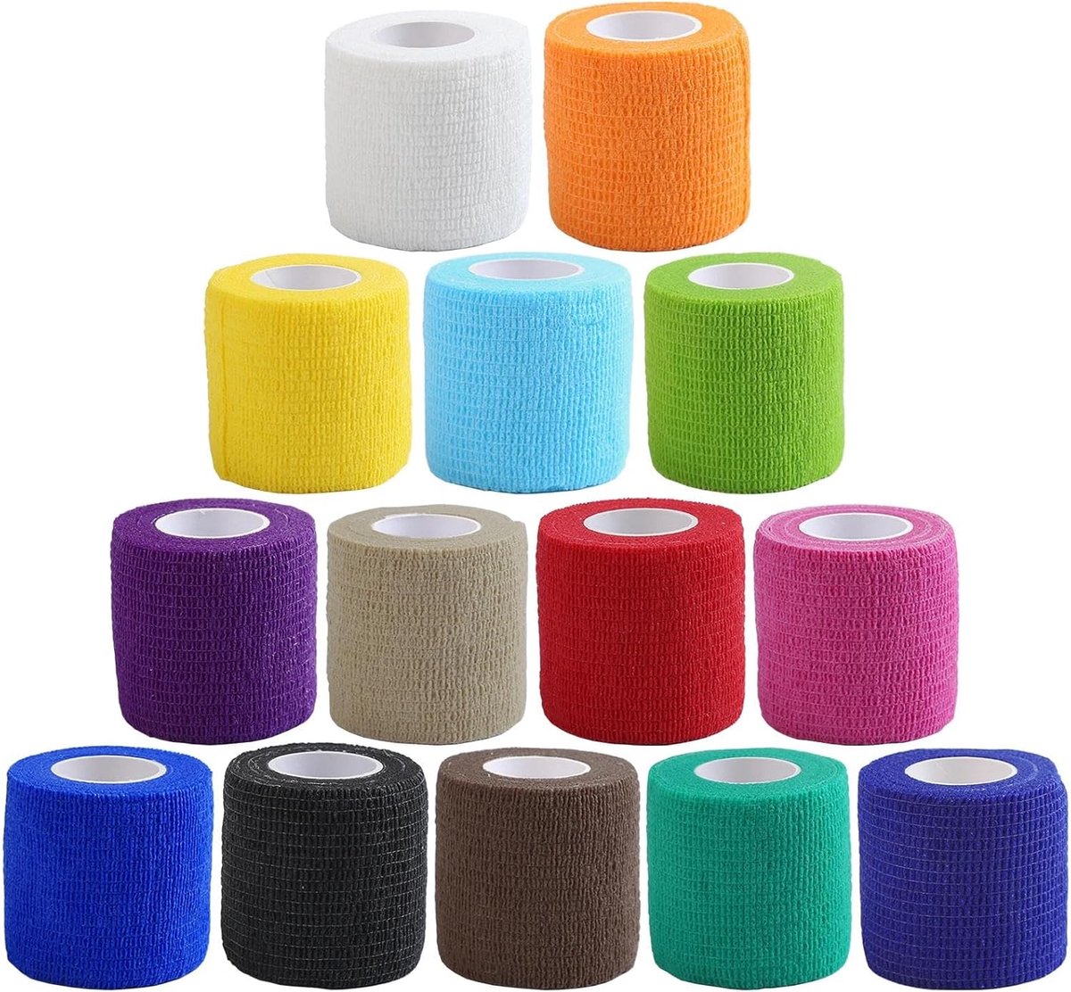 14 stuks rollen elastische bandage enkelgewricht, zweetbestendig voor sport, zelfklevend verband, ademende vliesstof, voor sport en eerste hulp, dierenarts, hond, paarden