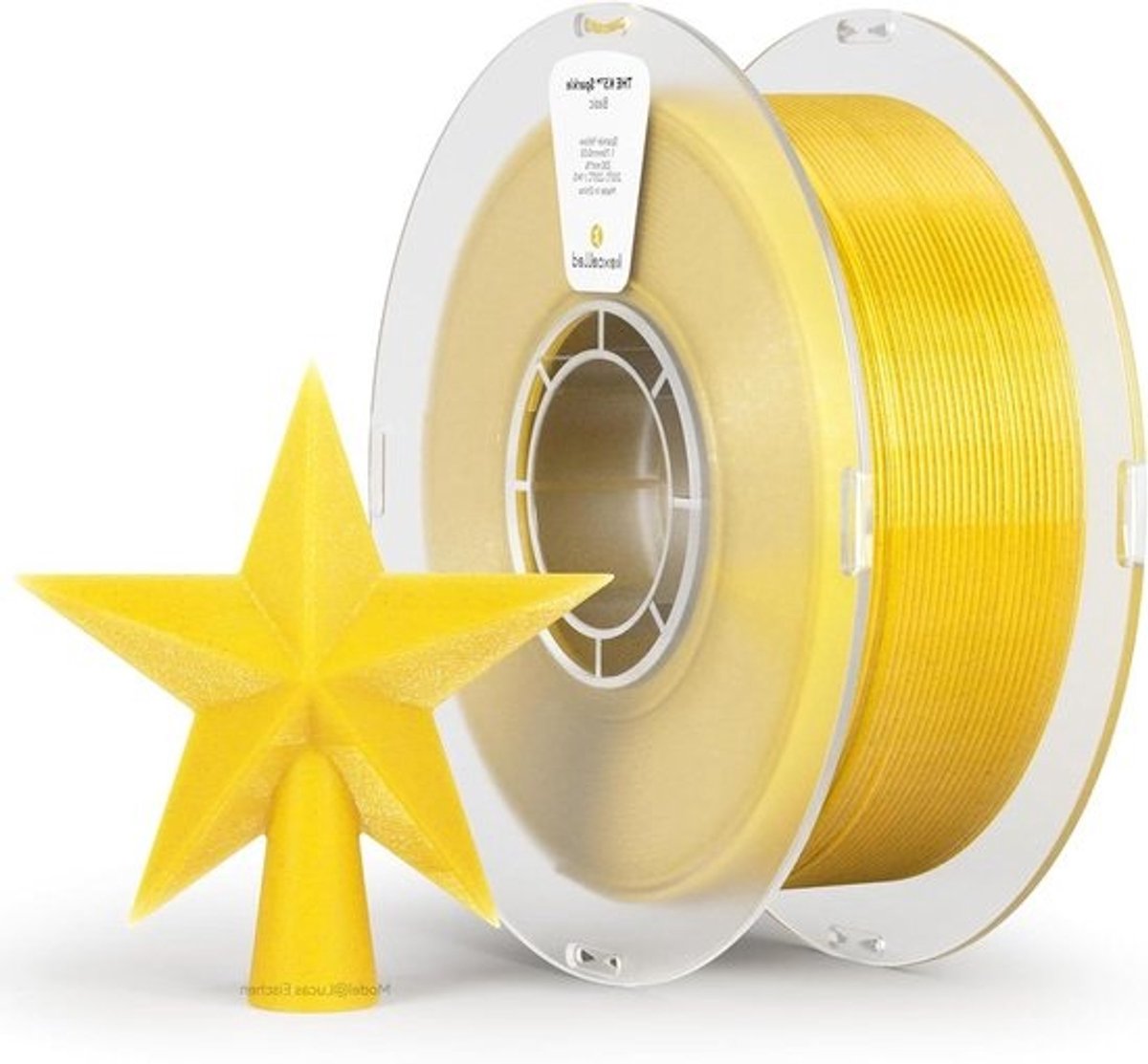 PLA Filament - Glitter Spoel - Creatief Printen - Galaxy Effect - 1.75mm 1KG - Sparkle Geel