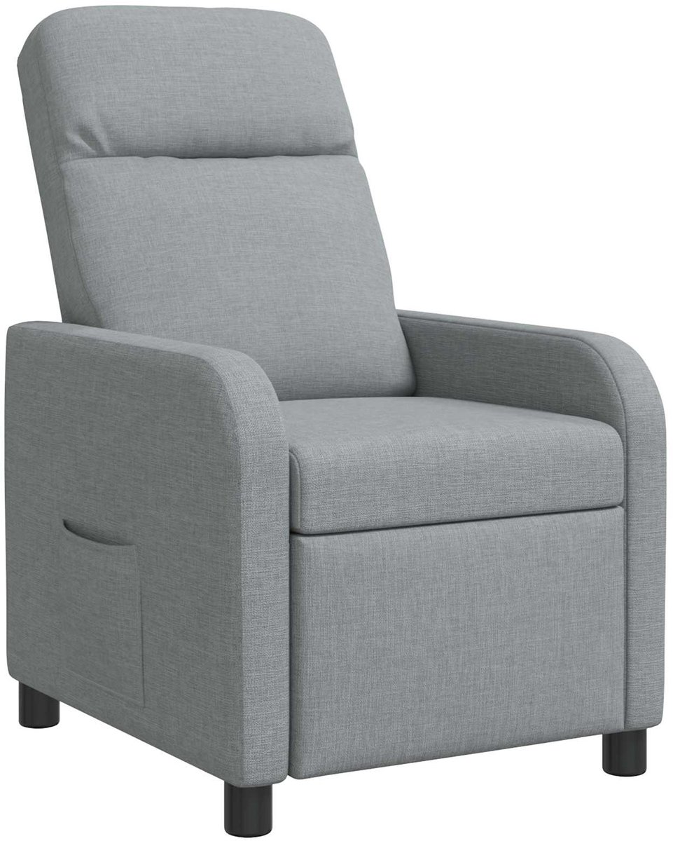 vidaXL Recliner - Lichtgrijs - Stof