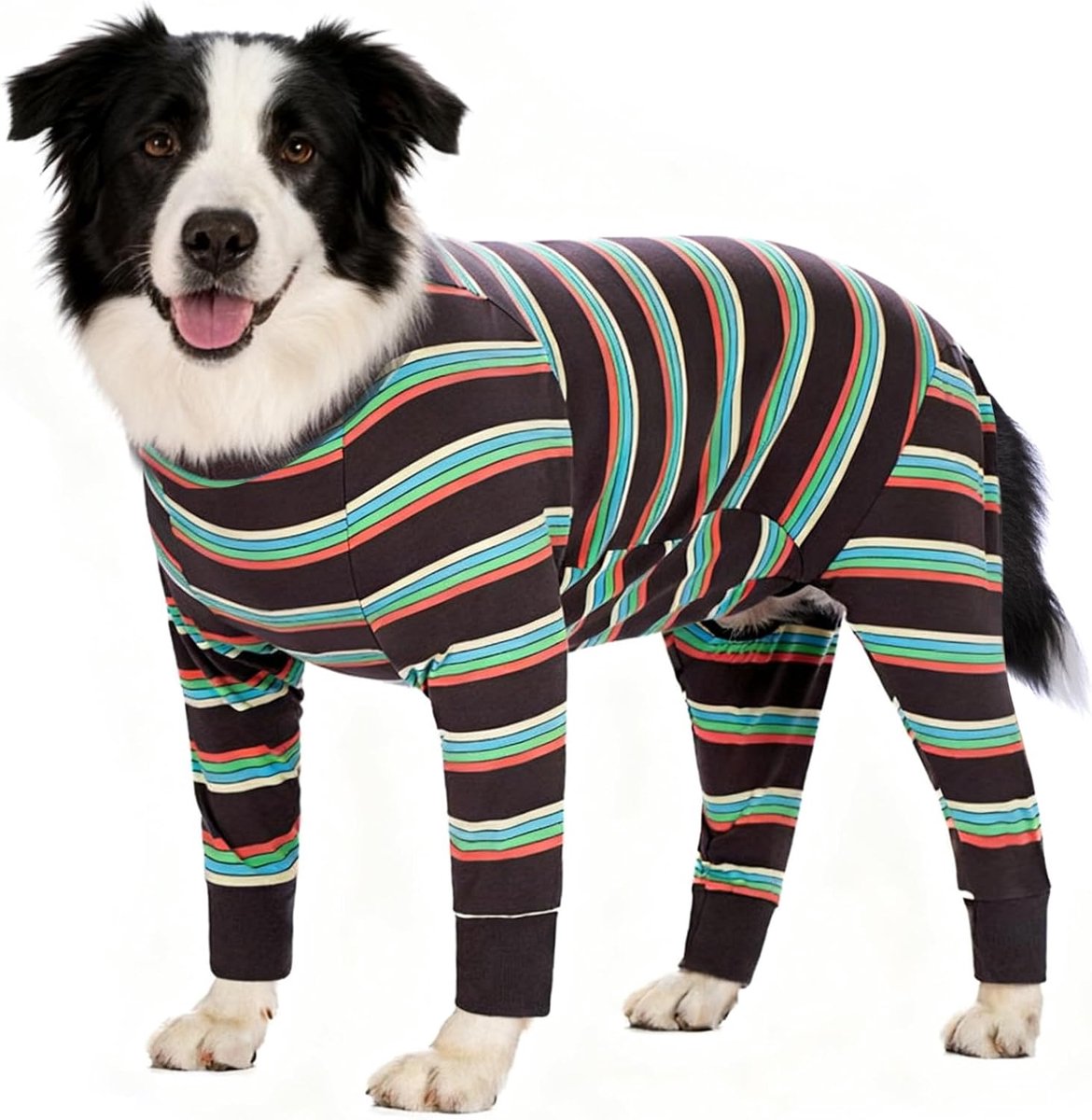Herstelpak voor honden na de operatie, pyjama voor honden, volledig lichaam, groot, medium, honden, herstelonesie (bruin, 4XL)