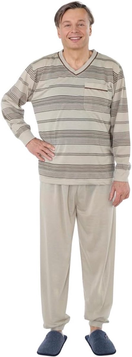 Pyjama voor heren, korte mouwen en lange mouwen, maat M tot XXXL