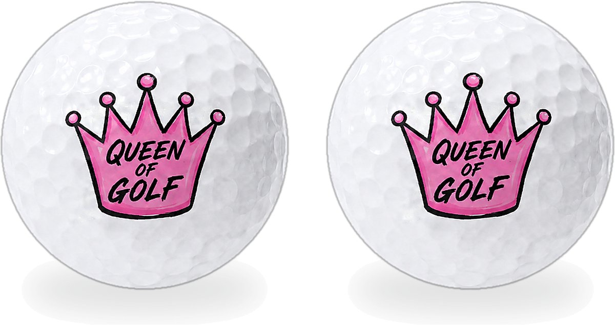 Golfballen Queen of Golf - Golfster Golf Cadeau - 2 stuks - Wilson - Golfbal met Opdruk