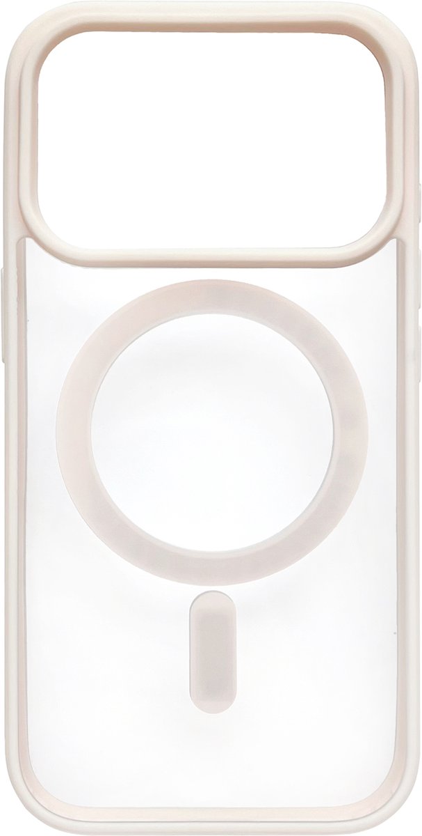 Hoesje Geschikt voor Apple iPhone 18 Pro - Roze - Casemania Magnetisch Bumper Back Cover Geschikt voor MagSafe - Zachte TPU Rand en Krasbestendige Transparante Achterkant Back Cover