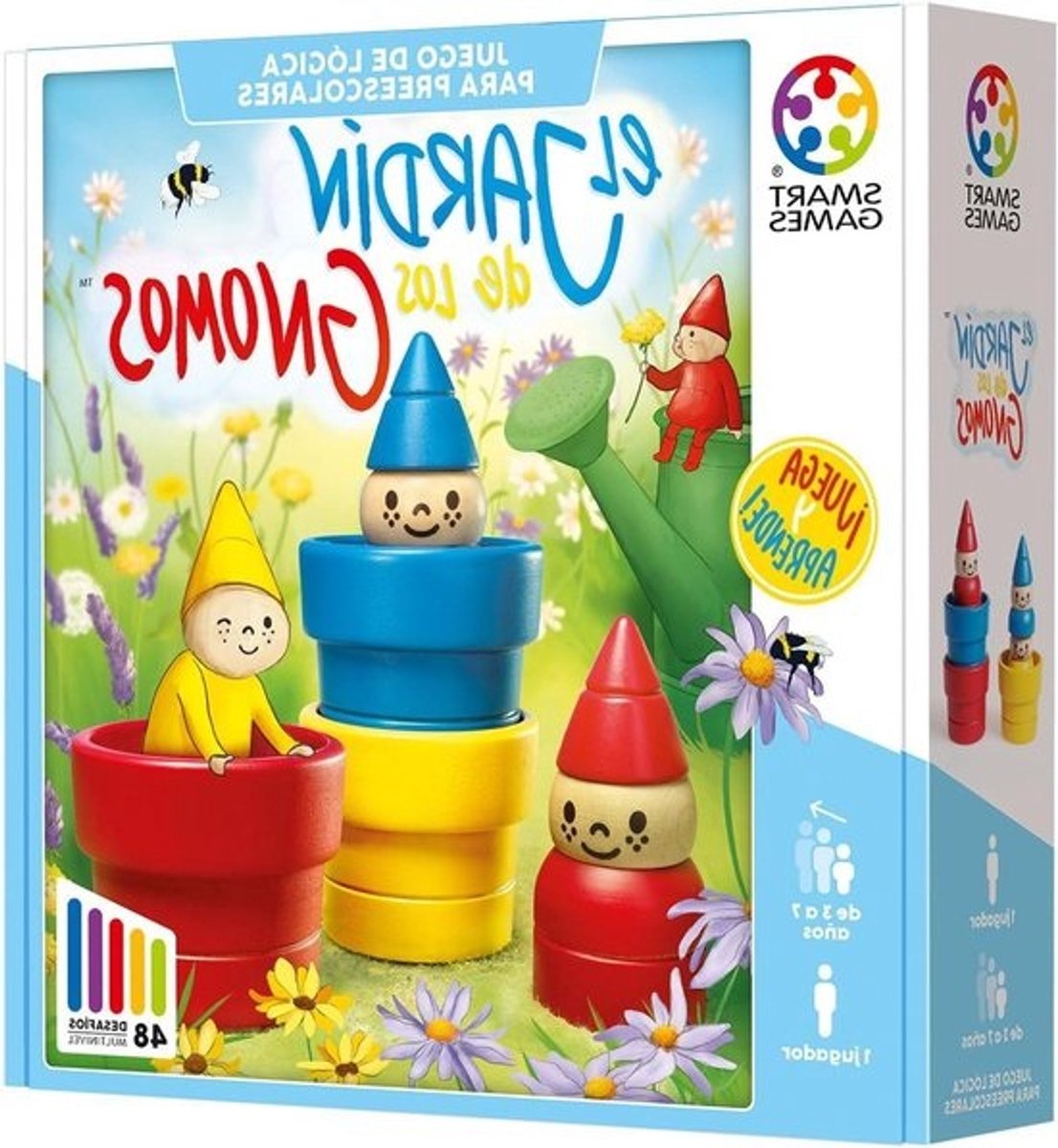 Tuin van dwergen - Puzzelspel - Logisch denken - 48 uitdagingen - 24.3 cm x 6 cm - Multicolor