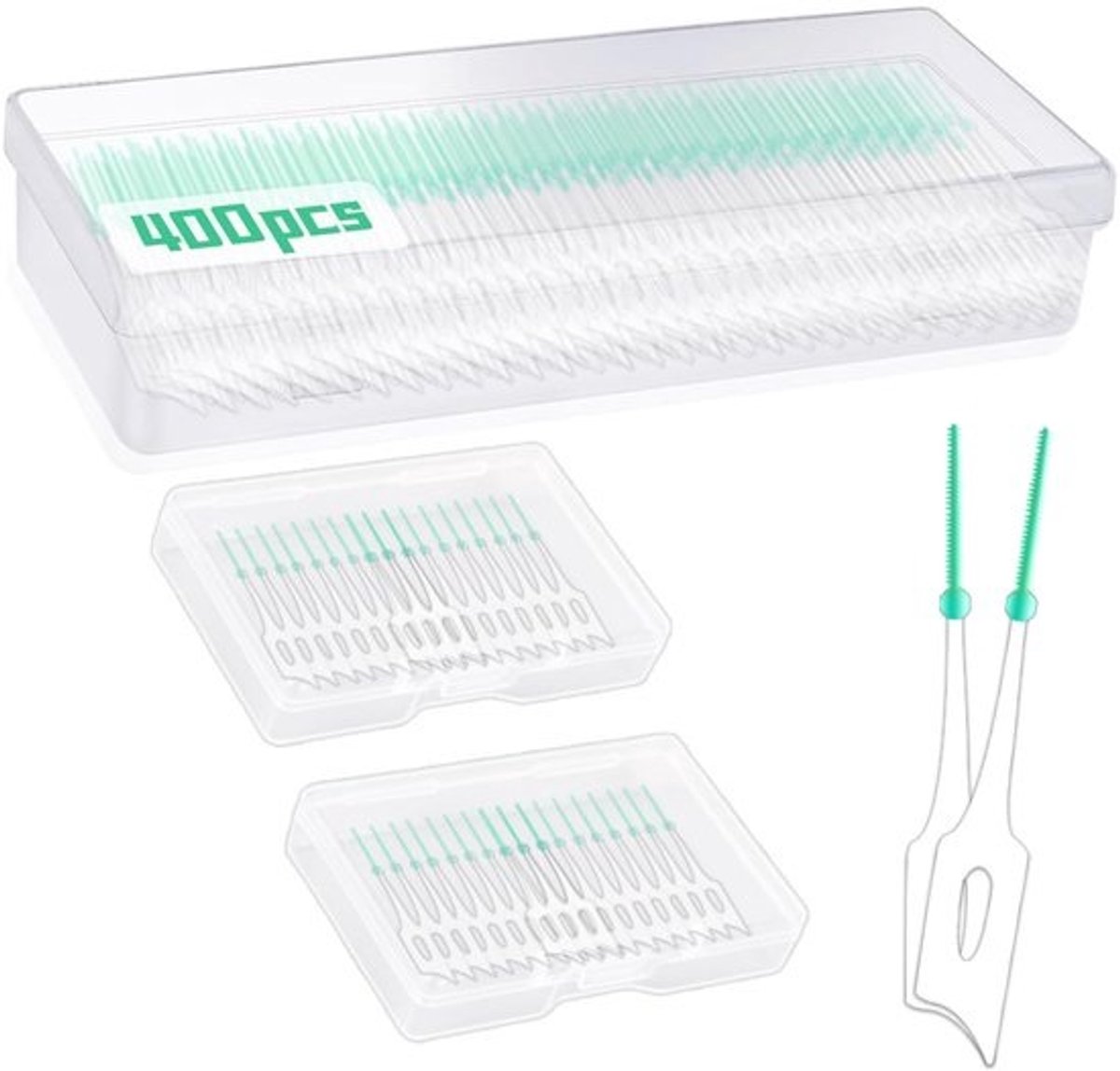 Dailygoods - 400 Stuks Interdentale Borstels voor Eenvoudige Tandenreiniging