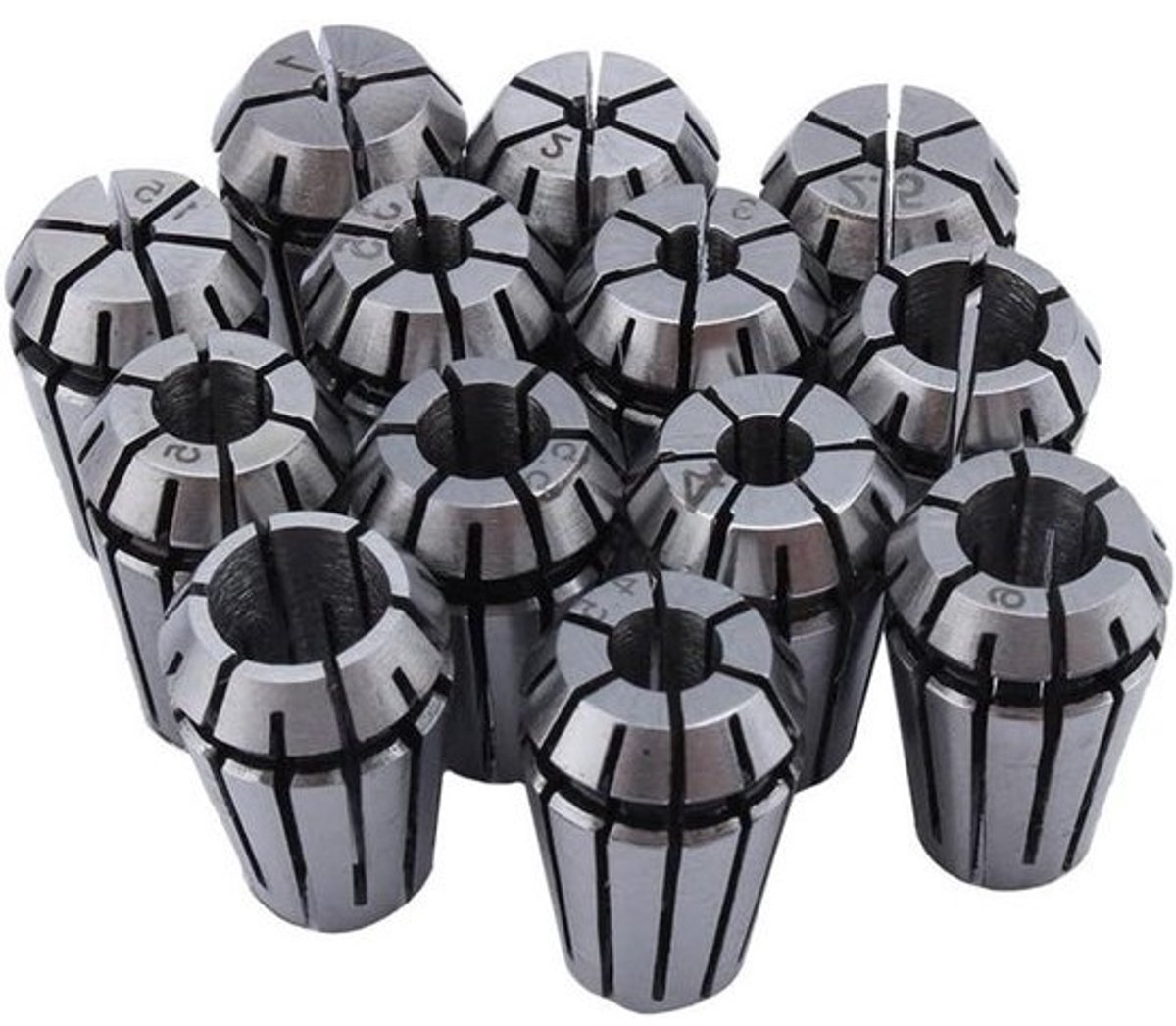 Spantang Set - Precisie Klemmen - Precisie Frezen - Hoge Concentriciteit - 13 Stuks - Metaal