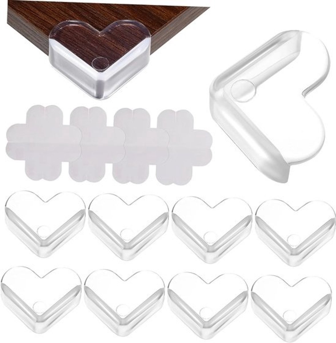Hoekbeschermers Baby - Meubelbeschermers Randbeschermers - Kinderen Beveiligen - Transparant PVC Materiaal - 15 Stuks - Doorzichtig