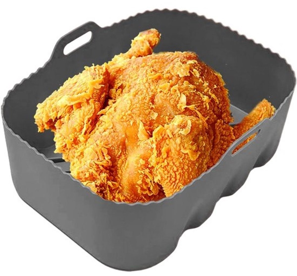 Luchtfriteuse Stoomboot - Kookmatten Bakplaat - Gemakkelijk Koken - Antiaanbaklaag - 20x15cm - Grijs