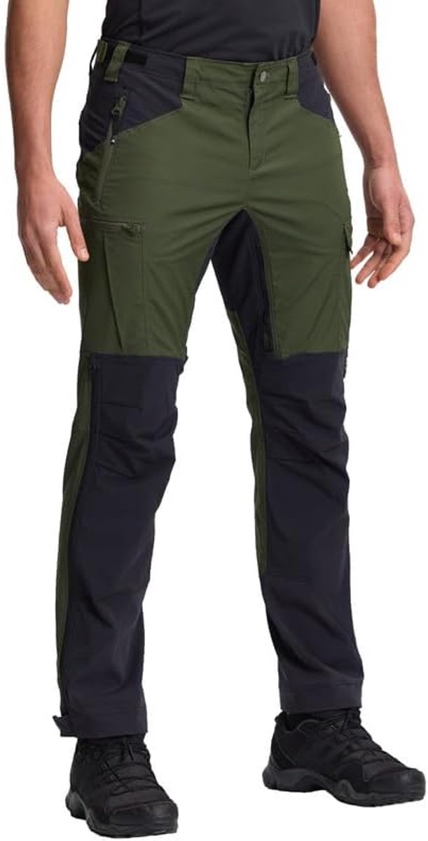 Camp Outdoorbroek voor heren, wandelbroek, duurzame werkbroek met Cordura-versterking, waterafstotende trekkingbroek met ventilatiesysteem, verstelbare zoom en 4 zakken