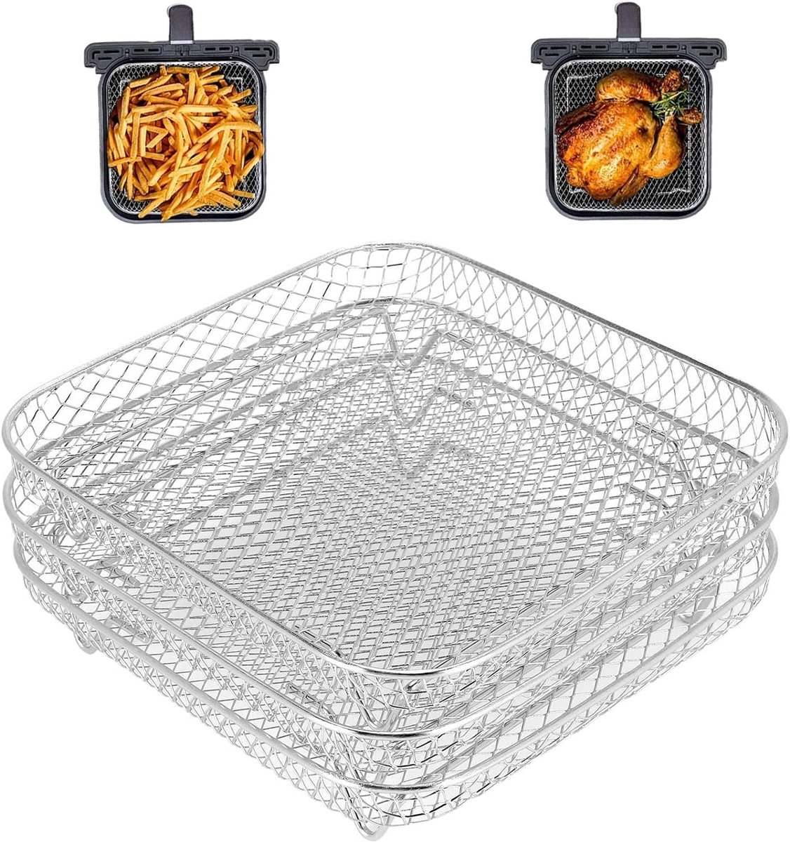 20,3 cm voor Instant Vortex, drie stapelbare dehydratorken