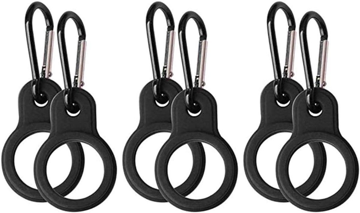 6 Stuks Siliconen Waterfles Haak, Ideale Clip voor Buitenactiviteiten zoals Kamperen en Wandelen met D-ring Bevestiging