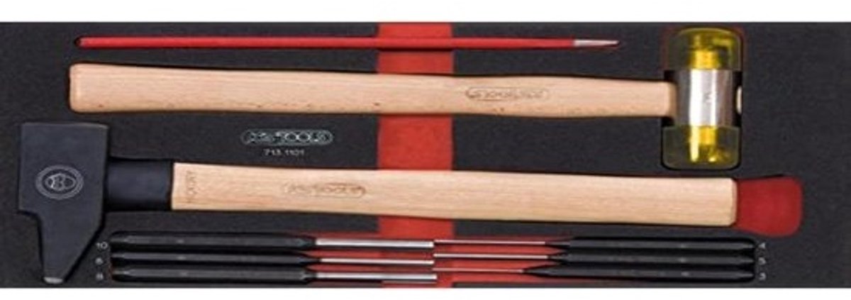 Slaggereedschap Module - Gereedschapset Hout - Precisiewerk Klussen - 9 Delig Houten Handvat - 188 x 1 x 1 cm