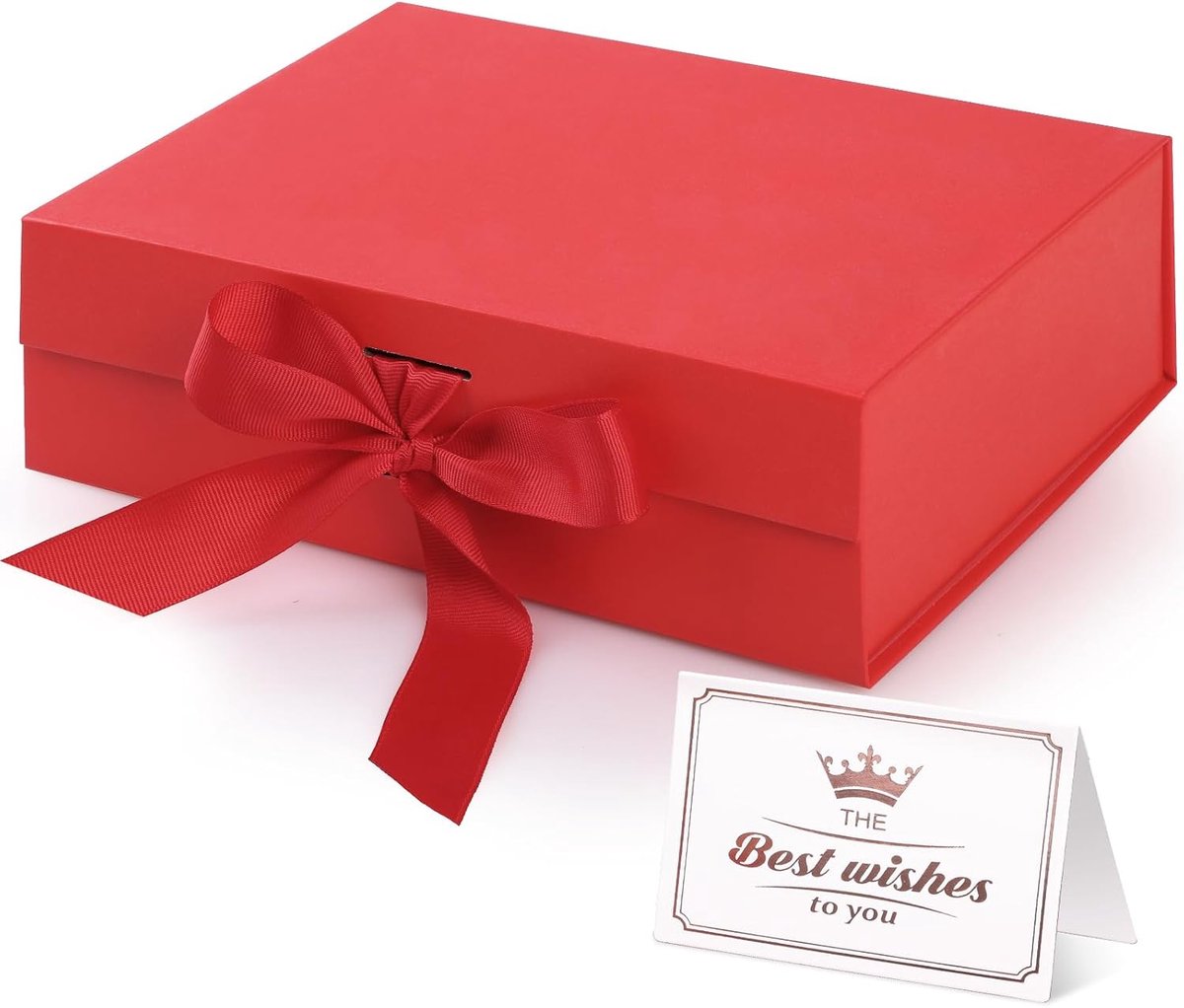 Geschenkdoos met deksel 23 x 17 x 7 cm - magnetisch - opvouwbaar - ideaal voor cadeaus - ShopVlot