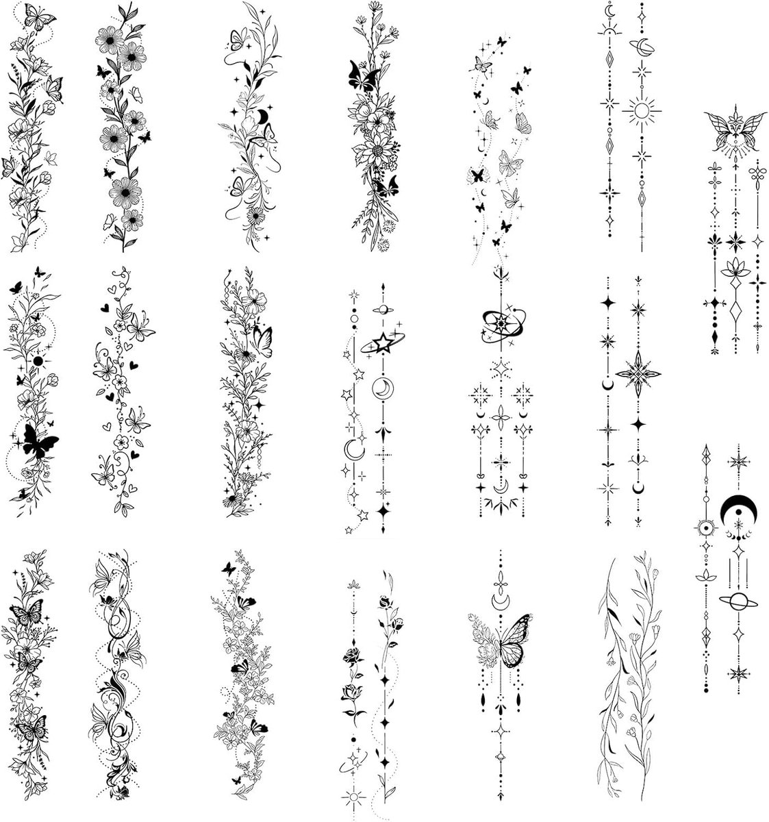 Tijdelijke tatoeages, minimalistische Line Art