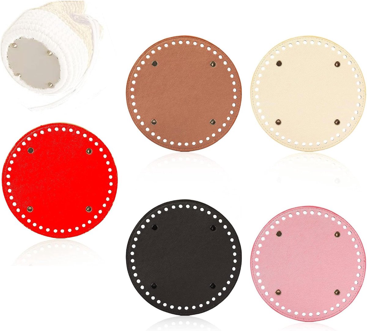 Zalati Tas Bodem 5 stks Handgeweven Tas Kussen Base Pad Mat voor DIY Handtas Schoudertassen Portemonnee Maken - 15mm