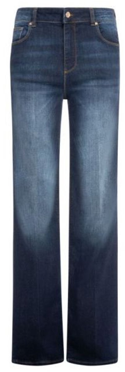 Fracomina jeans blauw met hoge taille en wijde rechte pijpen voor dames - W27