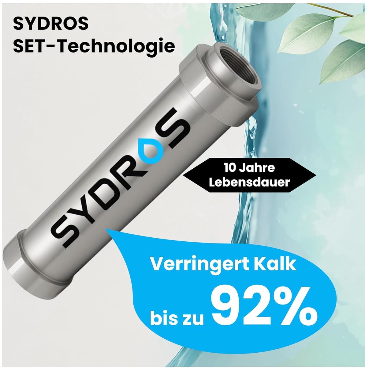 SYDROS Kalkbeschermingsfilter XL - jarenlange bescherming voor het hele huis, eenvoudig schoon te maken en eenvoudige - ShopVlot