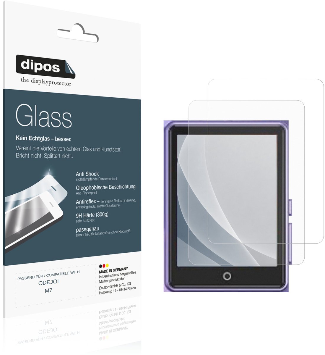 dipos – 2x Matte Pantserfolie geschikt voor ODEJOI M7 | 9H Screenprotector