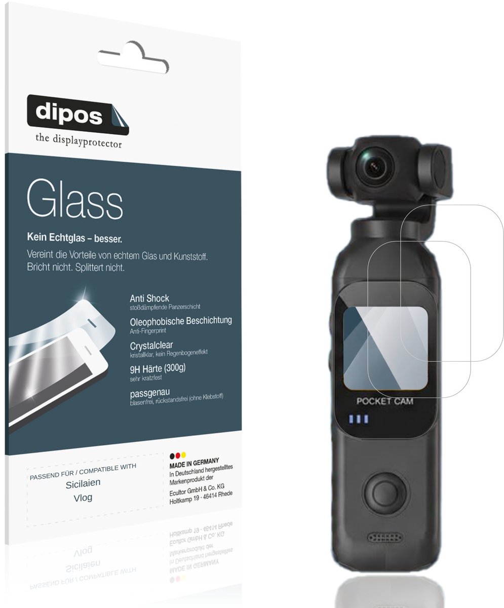 dipos – 2x Pantserfolie geschikt voor Sicilaien Vlog | 9H Screenprotector