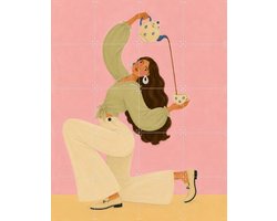 IXXI Little Cup Of Joy, Atelier Pommeline - 80 x 100 cm - Grote wanddecoratie en posters - Modern, Speels, Illustraties, Digitale Kunst, Keuken