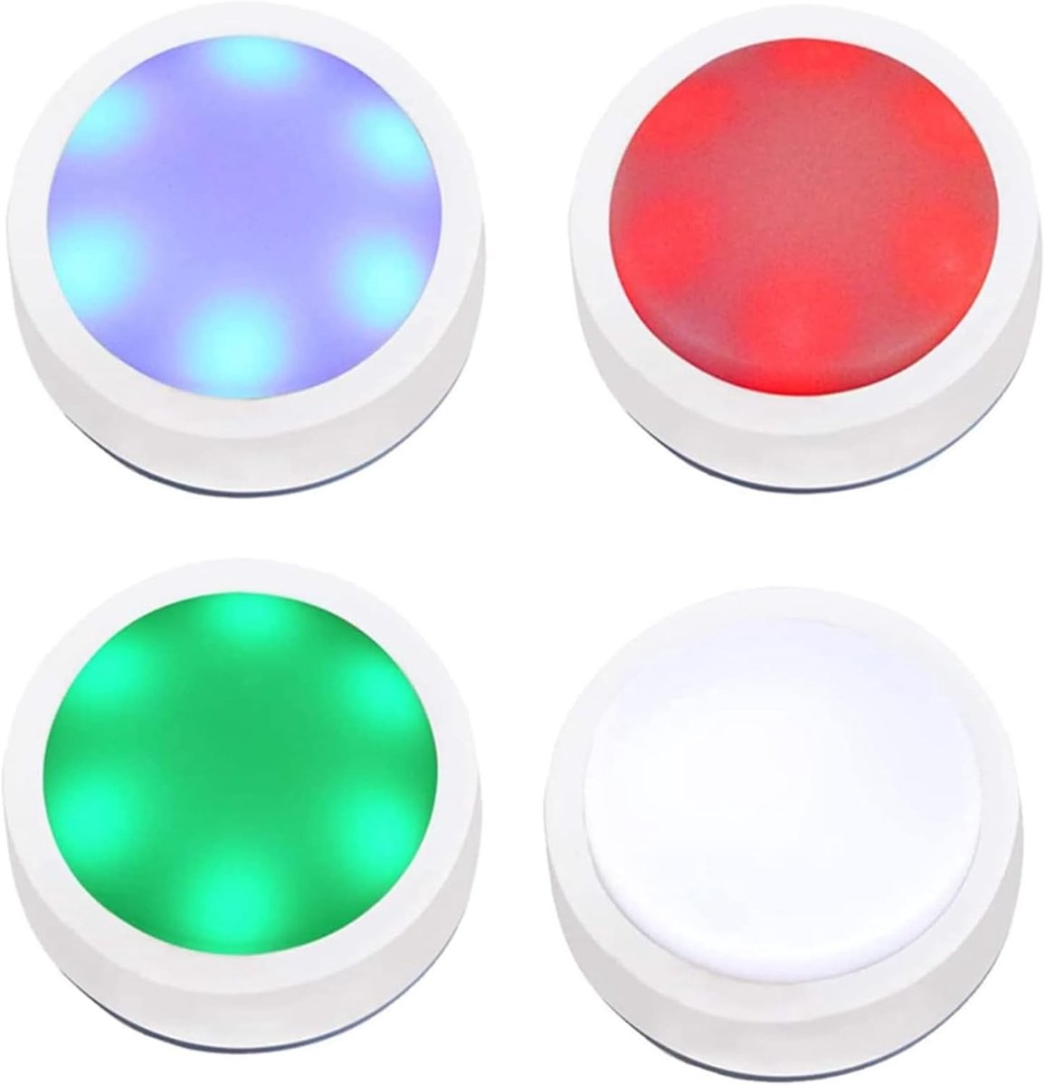 Draadloos Quiz Buzzer Systeem voor Spellen, Game Show Buzzer met 4 Knoppen en Geluidsfeedback
