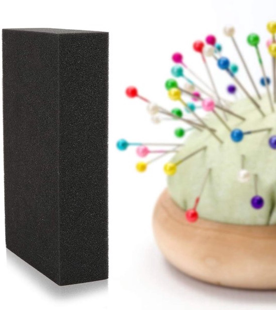 Dailygoods- Sponskussen 2 Stuks - Vierkante Naaldviltspons - Schuimmat Viltblok