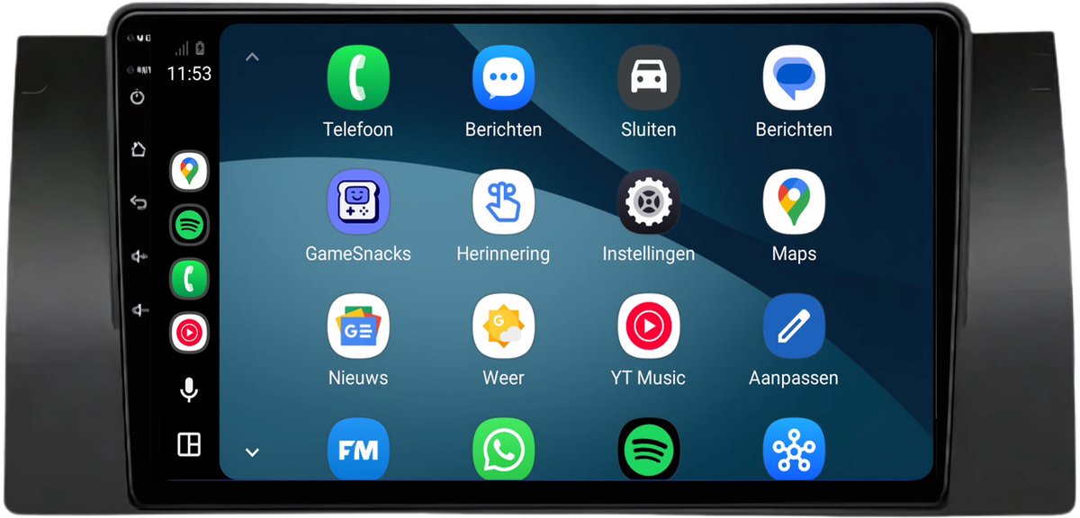 CarPlay autoradio geschikt voor BMW X5 E53 | 2000 t/m 2006 | Cartronix CTX-7044 | 2000 2001 2002 2003 2004 2005 2006 | 9 inch | Android 15 | Draadloos Apple CarPlay & Android Auto | 2GB + 32GB | Bluetooth & Wifi