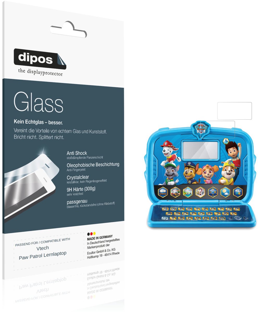 dipos – 2x Pantserfolie geschikt voor Vtech Paw Patrol Lernlaptop | 9H Screenprotector