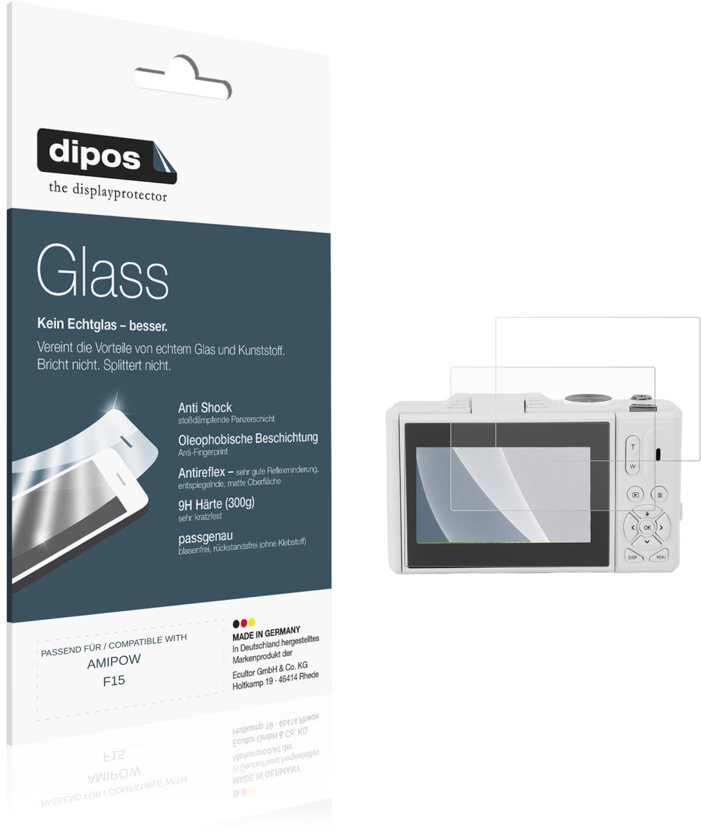 dipos – 2x Matte Pantserfolie geschikt voor AMIPOW F15 | 9H Screenprotector
