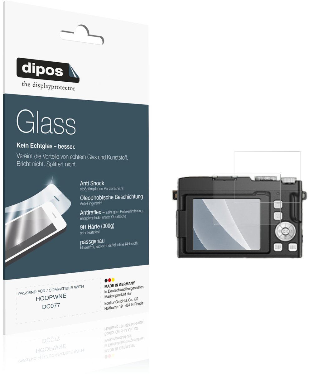 dipos – 2x Matte Pantserfolie geschikt voor HOOPWNE DC077 | 9H Screenprotector