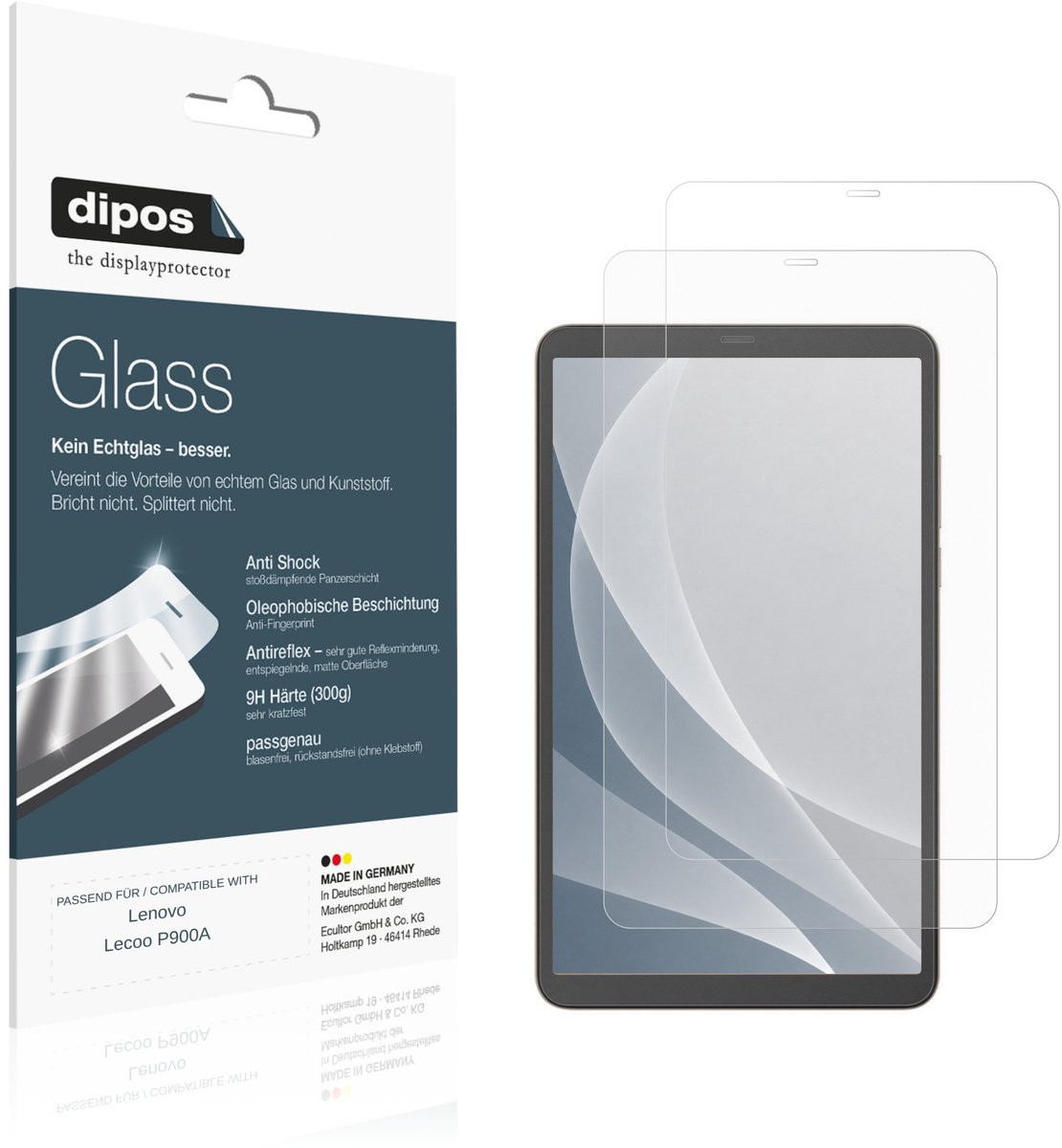 dipos – 2x Matte Pantserfolie geschikt voor Lenovo Lecoo P900A | 9H Screenprotector