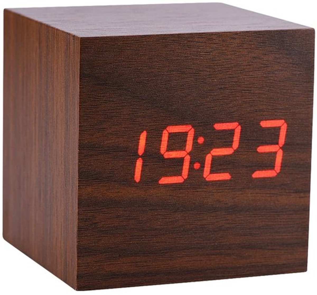 Dailygoody - Houten Digitale Wekker - LED-verlichting