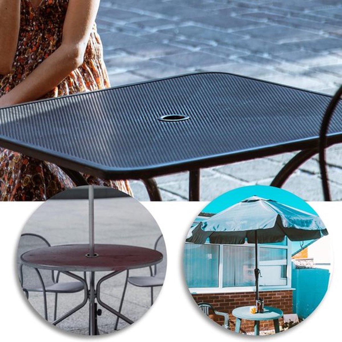 2pcs Tafel Parasol Gat Ringen - Silicone Patio Tafel Parasol Gat - Zachte Patio