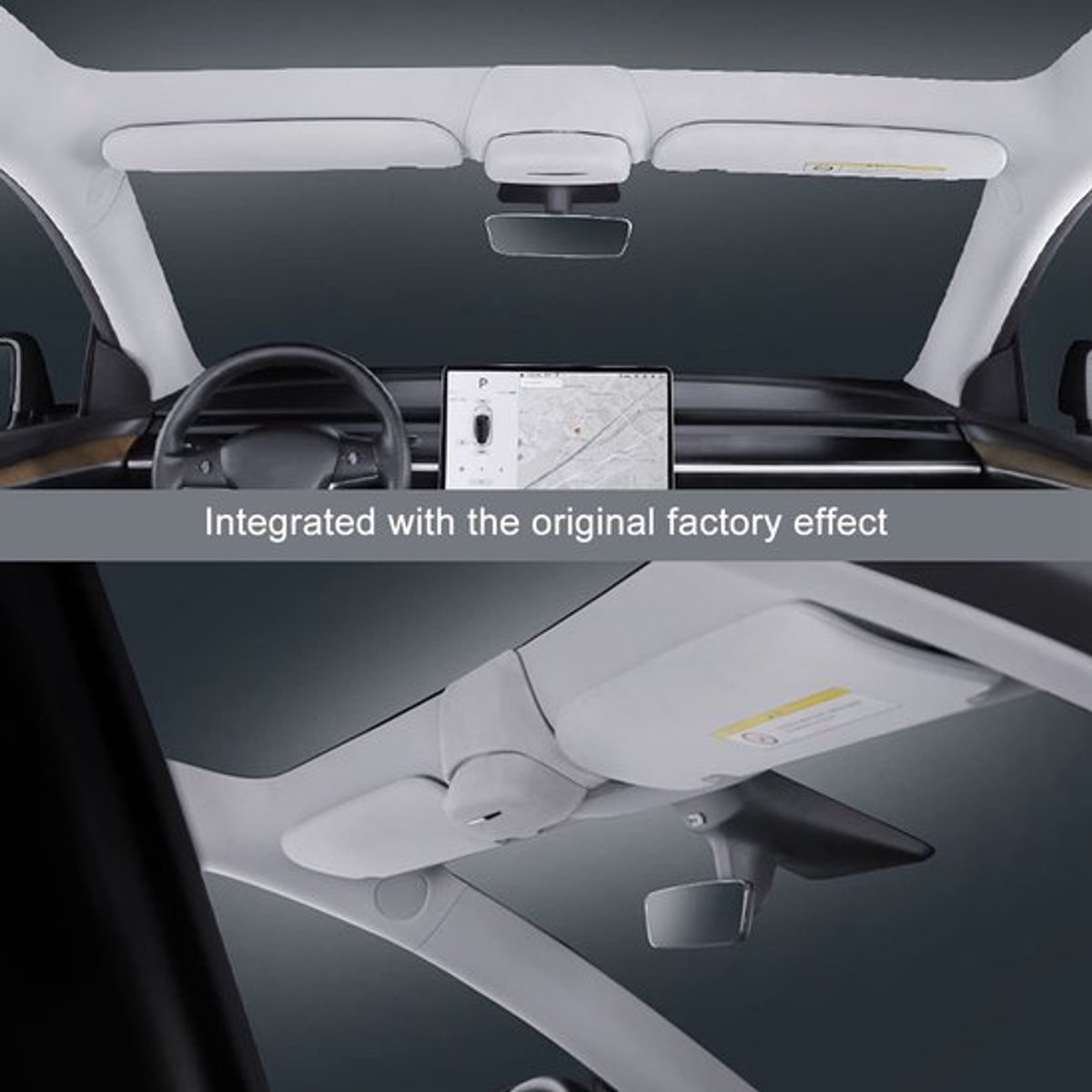 Solidchoice - Auto Zonnebrilhouder voor Model Y 2020-2023 - Opbergdoos voor