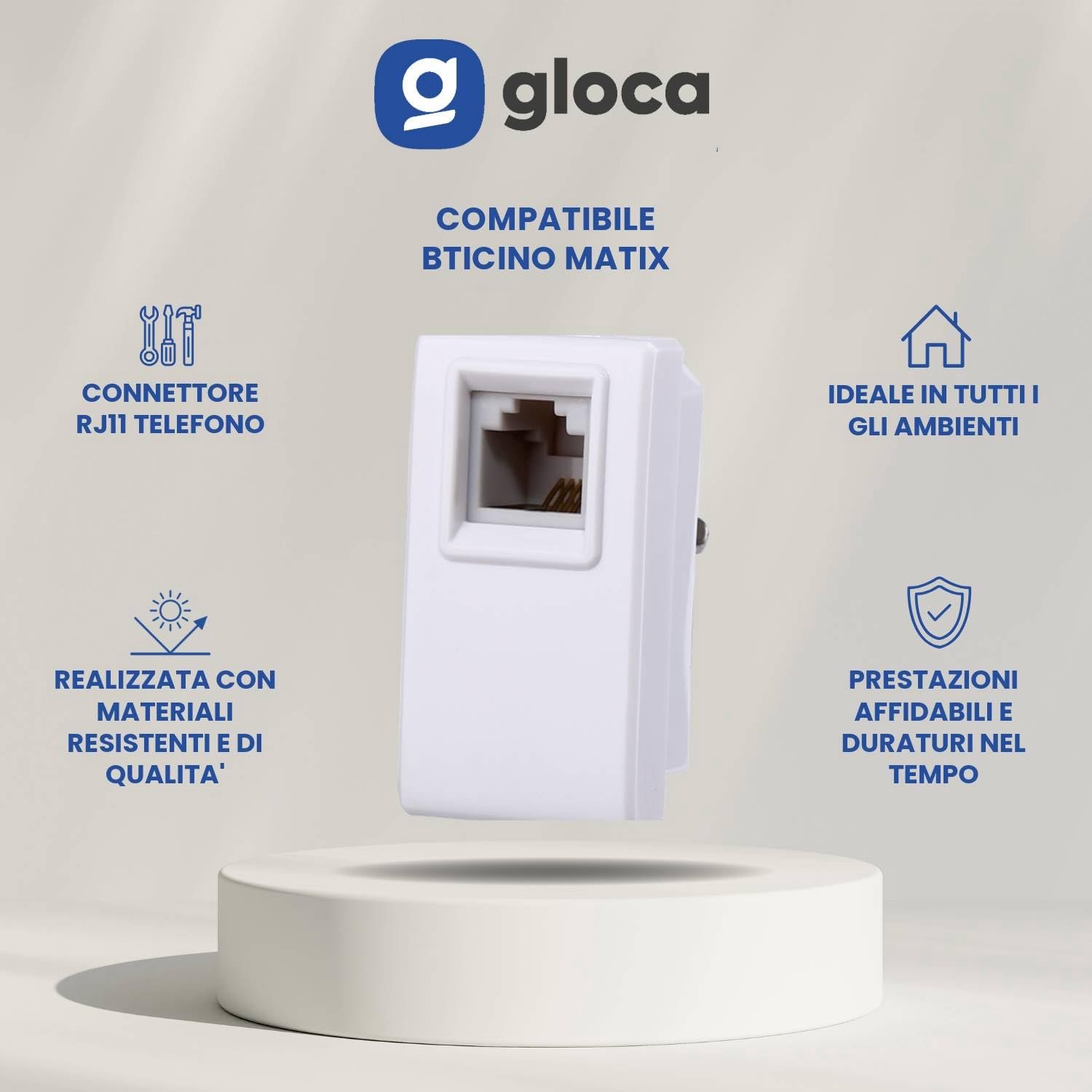 RJ11 telefoon connector set - 2 stuks - compatibel met serie Matix - eenvoudig te installeren - ServiceTopper