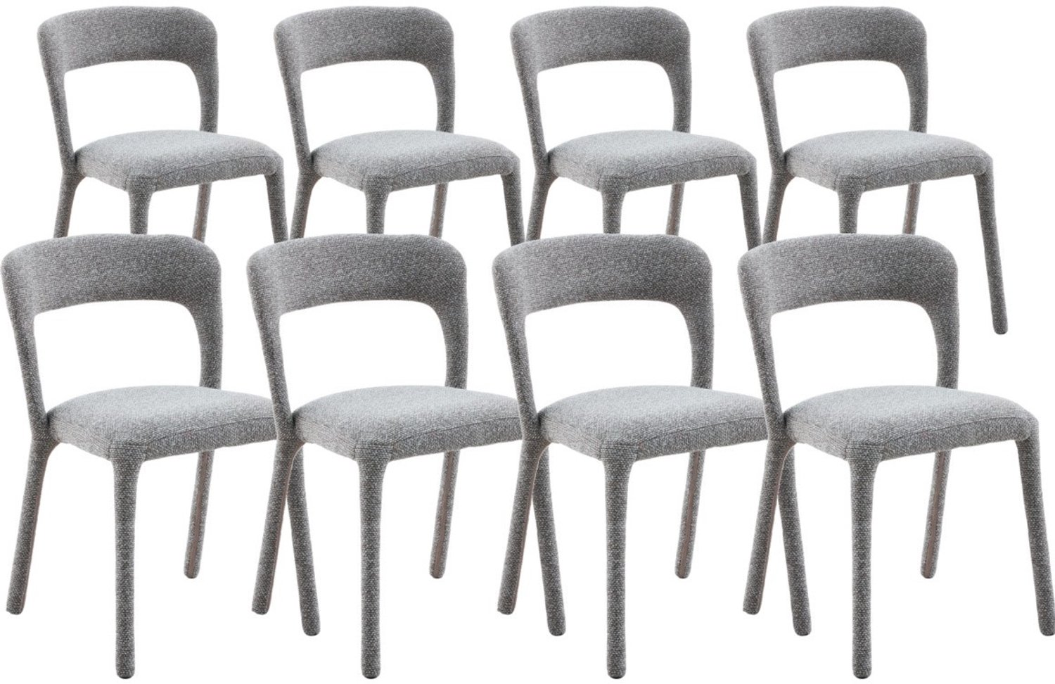 DS4U - - Noël eetkamerstoel - Set van 8 - Taupe - Stof