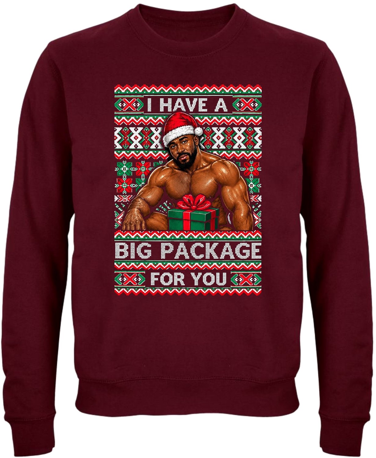 I Have A Big Package For You Kersttrui - Dames Heren - Kerstman - Unisex - Kerst Cadeau - Grappig - Foute Kersttrui - Maat XXL