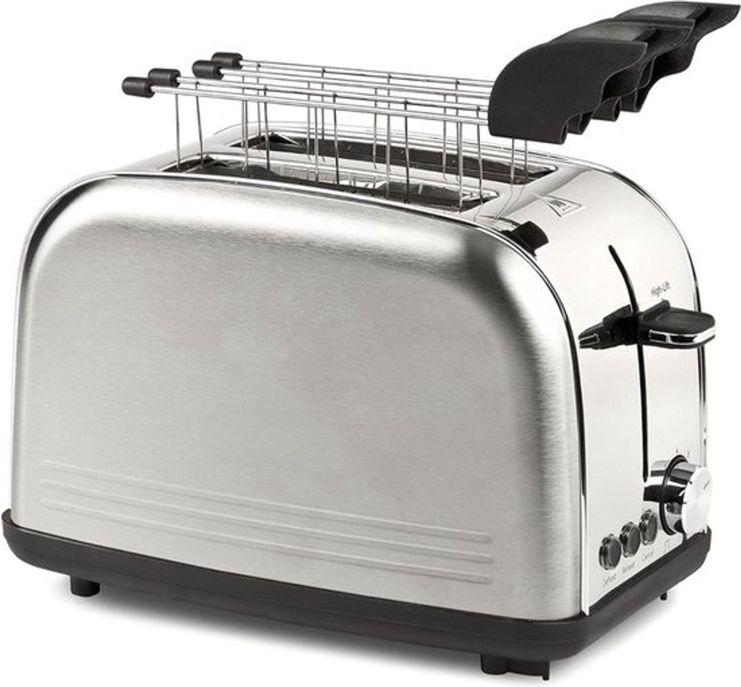 Broodrooster met tostiklemmen - Broodrooster - Tosti's - Tostimaker - Tostiklemmen - Brede sleuven - Sandwichrooster - Toaster - Eenvoudig te gebruiken