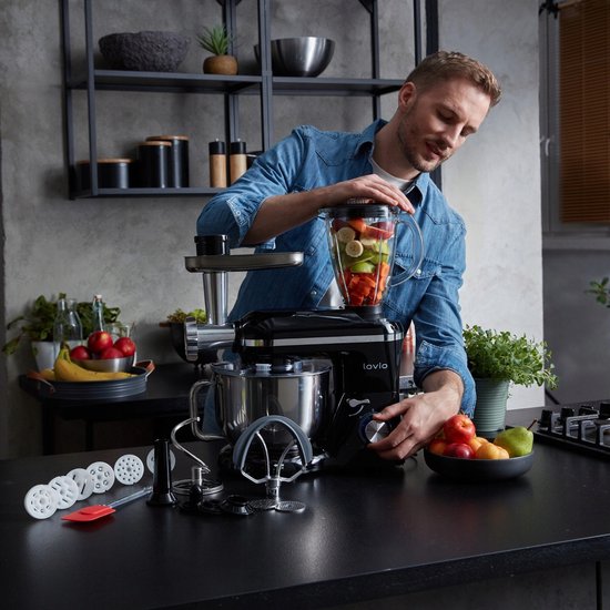 Lovio ChefAssistant Plus planetaire mixer 1900 W - zwart LVSTM02PBK van LOVIO — afbeelding 5