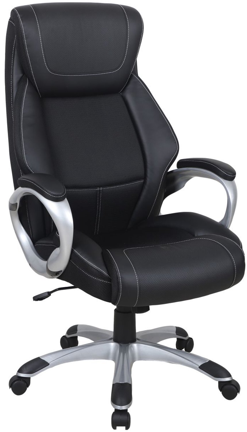 Furnitex FB17-FX Serie - Bureaustoel - Zwart - Draaibaar - Kantelmechanisme